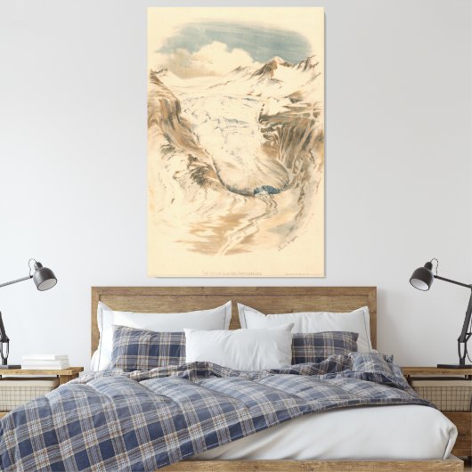 Der Rhone-Gletscher. Schweiz Leinwanddruck (Insitu (Schlafzimmer))