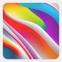 Der Rhythmus der Wellen Quadratischer Aufkleber