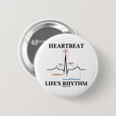 Der Rhythmus des Herzschlag-Lebens (ECG/EKG Button (Vorne & Hinten)