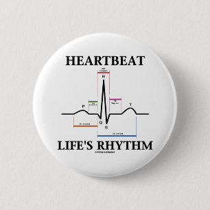 Der Rhythmus des Herzschlag-Lebens (ECG/EKG Button