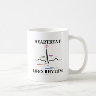 Der Rhythmus des Herzschlag-Lebens (ECG/EKG Kaffeetasse