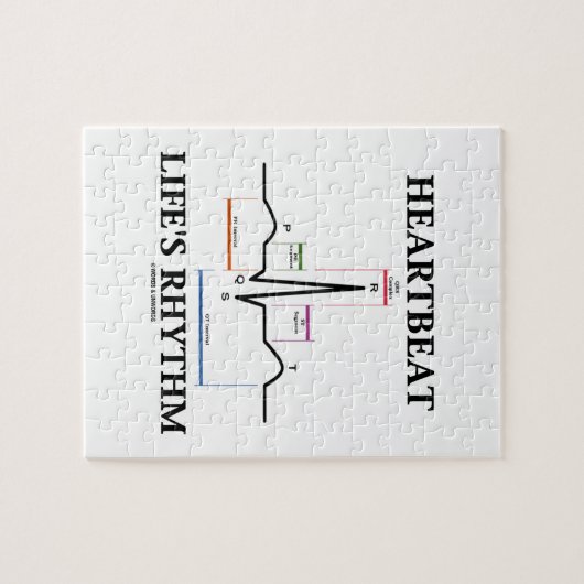 Der Rhythmus des Herzschlag-Lebens (ECG/EKG) Puzzle (Horizontal)