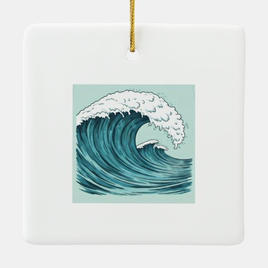 Der Rhythmus des Ozeans Keramikornament (Rückseite)