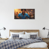 Der Rhythmus von Ace Canvas Print Leinwanddruck (Insitu (Schlafzimmer))