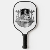 Der Richter auf der Bench-Skizze Pickleball Schläger (Rückseite)