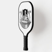 Der Richter auf der Bench-Skizze Pickleball Schläger (Links)