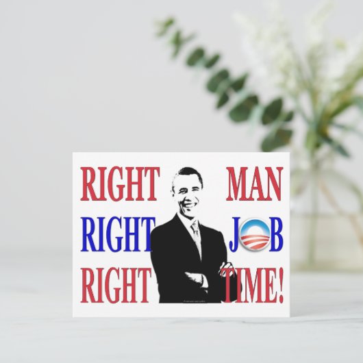 DER RICHTIGE MANN POSTKARTE (Stehend Vorderseite)