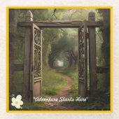 "Der richtige Weg" Glasuntersetzer (Vorderseite)