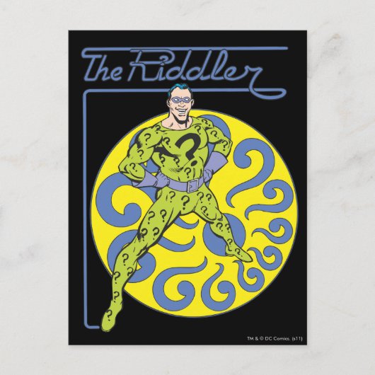 Der Riddler & Logo Violett Postkarte (Vorderseite)