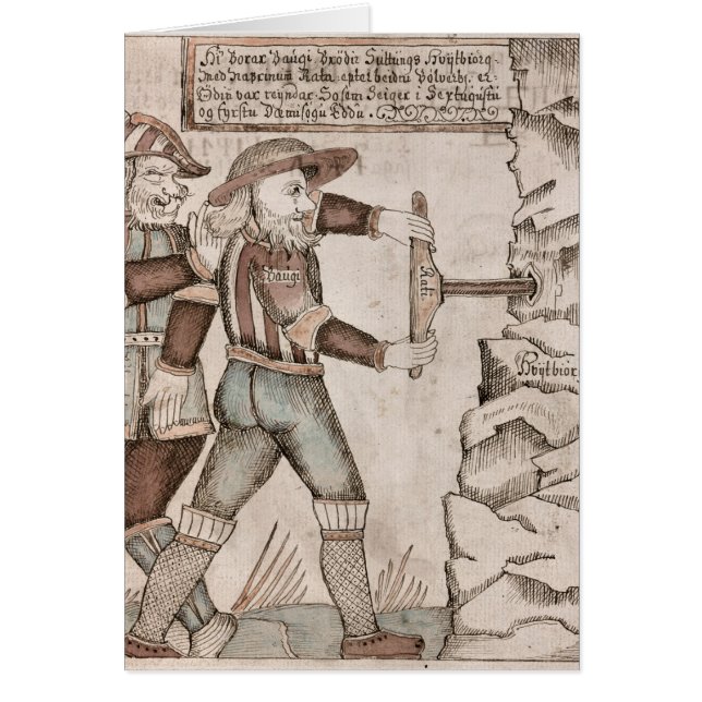 Der Riese Baugi, überzeugt durch Odin (Vorne)