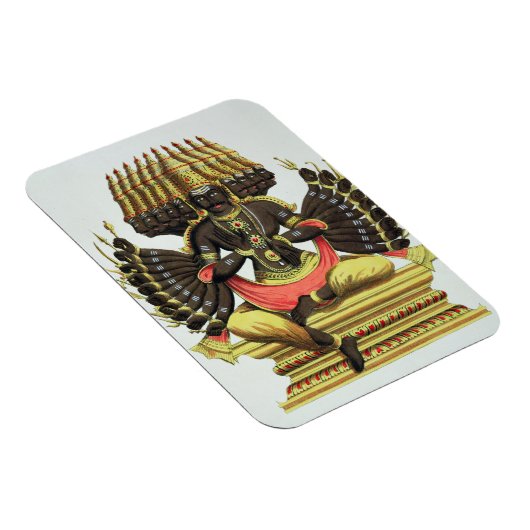Der Riese Ravana (Farbe litho) Magnet (Rechte Seite)