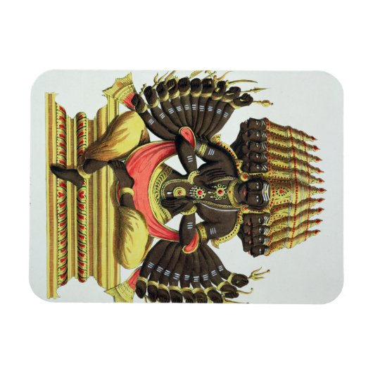 Der Riese Ravana (Farbe litho) Magnet (Horizontal)