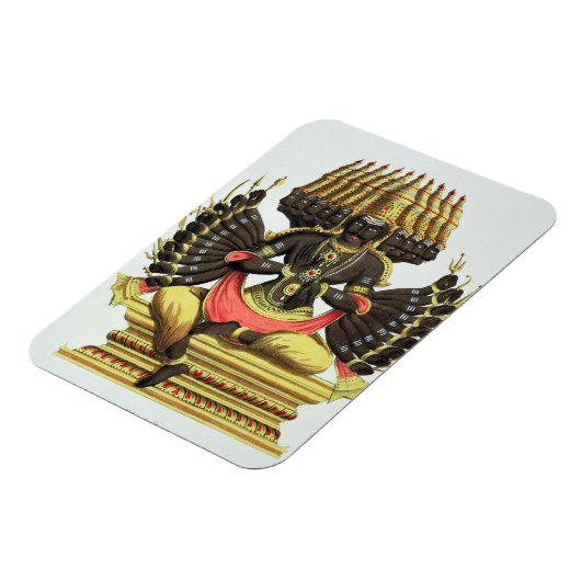 Der Riese Ravana (Farbe litho) Magnet (Linke Seite)