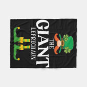 Der Riesen-Leprechaun St. Patricks Day Matching Fleecedecke (Vorderseite (Horizontal))
