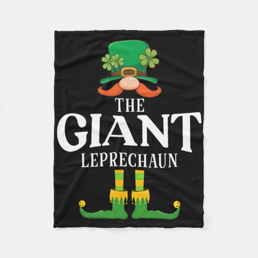 Der Riesen-Leprechaun St. Patricks Day Matching Fleecedecke (Vorderseite)