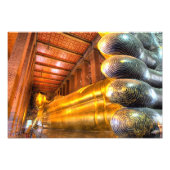 Der riesige Buddha im Tempel, Wat Pho, Fotodruck (Vorne)