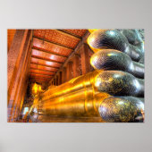 Der riesige Buddha im Tempel, Wat Pho, Poster (Vorne)