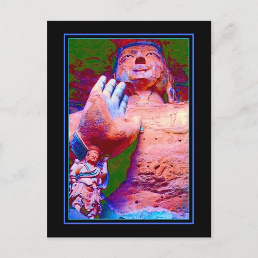 Der riesige Buddha in der China der Yungang-Höhlen Postkarte (Vorderseite)