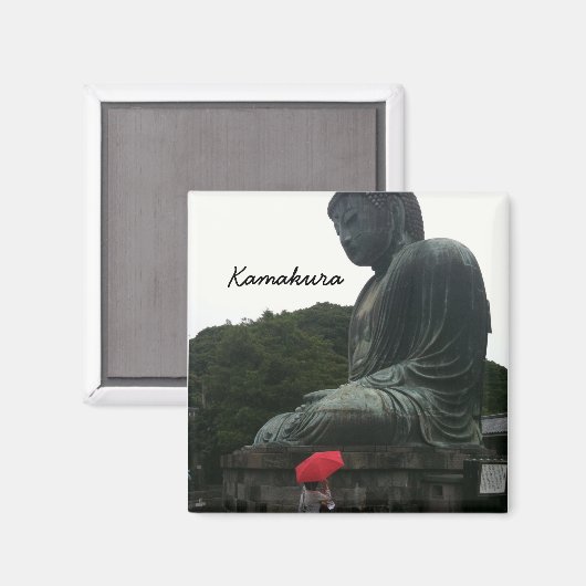 Der riesige Buddha in Kamakura Magnet (Vorderseite/Rückseite)