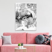 Der riesige Eichenbaum wird abgeschnitten Leinwanddruck (Insitu (Wohnzimmer))