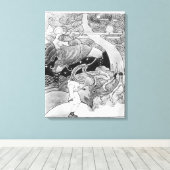 Der riesige Eichenbaum wird abgeschnitten Leinwanddruck (Insitu (Holzboden))