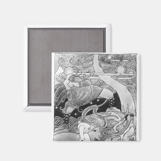 Der riesige Eichenbaum wird abgeschnitten Magnet (Vorderseite/Rückseite)