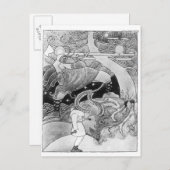 Der riesige Eichenbaum wird abgeschnitten Postkarte (Vorne/Hinten)