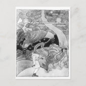 Der riesige Eichenbaum wird abgeschnitten Postkarte (Vorderseite)