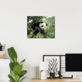 Der riesige Panda-Kub klettert auf einen Baum, Wol Poster (Heimbüro)