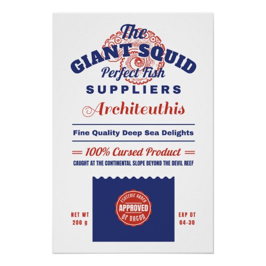 Der riesige Tintenfisch Fishery Innsmouth Poster (Vorderseite)