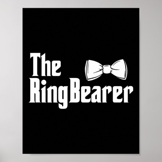 Der Ring Bearer Bowtie Ring Typ Hochzeitsgroom Bri Poster (Vorne)