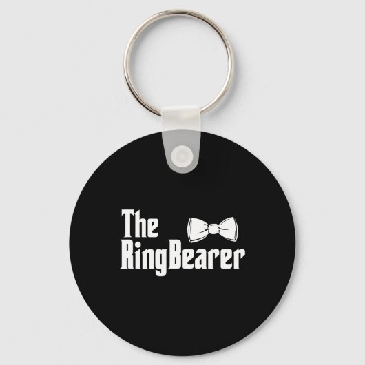 Der Ring Bearer Bowtie Ring Typ Hochzeitsgroom Bri Schlüsselanhänger (Vorderseite)