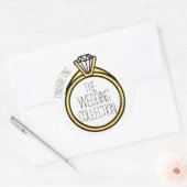 Der Ring der Hochzeitssammlung I Runder Aufkleber (Umschlag)