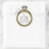 Der Ring der Hochzeitssammlung I Runder Aufkleber (Tasche)