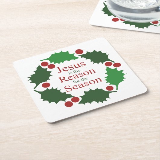 Der Ring des Heiligen Jesus Grund der Jahreszeit Rechteckiger Pappuntersetzer (angewinkelt)