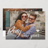 Der Ring in der Neujahrshochzeit rettet das Datum Ankündigung (Vorne/Hinten)