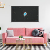 Der Ring Nebel (M57) - MittelCanvas drucken Leinwanddruck (Insitu (Wohnzimmer))