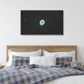 Der Ring Nebel (M57) - MittelCanvas drucken Leinwanddruck (Insitu (Schlafzimmer))
