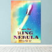 Der Ring Nebel (Messier 57) Weltraumreisepakat. Leinwanddruck (Insitu (Holzboden))