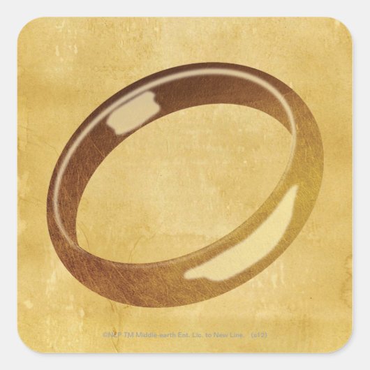 Der Ring Quadratischer Aufkleber (Vorderseite)