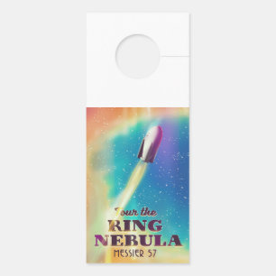 Der Ringnebel (Messier 57) Weltraum-Reiseposter. Türanhänger