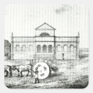 Der Rio-Austausch, ein allgemeines Trapiche Quadratischer Aufkleber