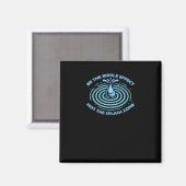 Der Rippeleffekt Magnet (Vorderseite/Rückseite)
