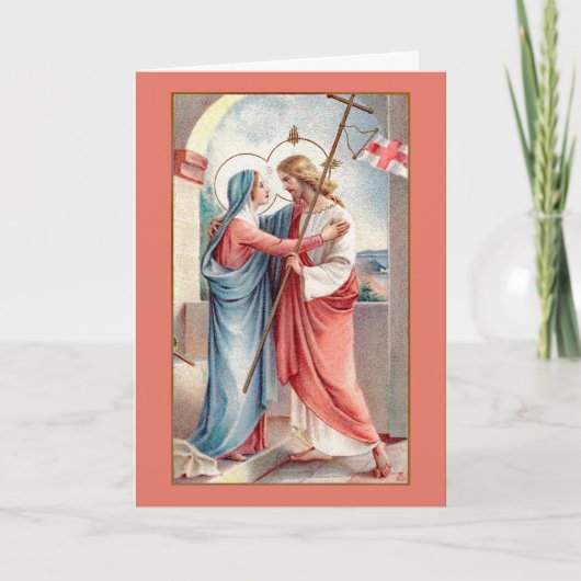 Der Risene Christus grüßt seine Mutter (MH01) Karte (Vorderseite)