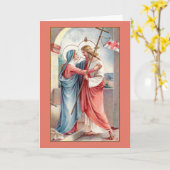 Der Risene Christus grüßt seine Mutter (MH01) Karte (Gelbe Blume)
