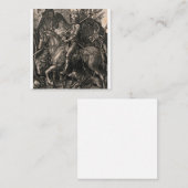 Der Rittertod und der Teufel Albrecht Durer Quadratische Visitenkarte (Vorne/Hinten)