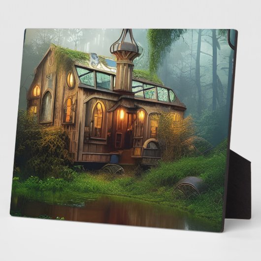 Der River Workshop | Steampunk Tabletop Plaque Fotoplatte (Seite)