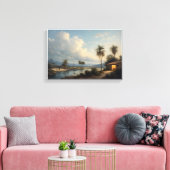 Der Riverside Haven in der Dämmerung Leinwanddruck (Insitu (Wohnzimmer))