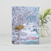 Der Robin Feiertagskarte (Stehend Vorderseite)