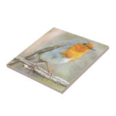 Der Robin ist eine Gabriel-Wasserfarbe Fliese (Seite)